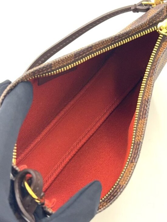 Louis Vuitton Navona Damier Ebene Leather Brown Handbag - Picture 3 of 12